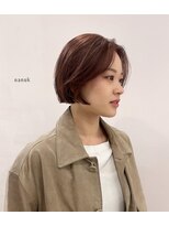 ナヌークカフラ(nanuk kafla)&nbsp;リップラインのミニボブと、優しい暖色ブラウン