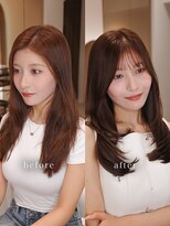 ヴィヴィッド オモテサンドウ(ViViD omotesando)&nbsp;重めロングレイヤー/扱いやすい◎/ブリーチなしマロンブラウン