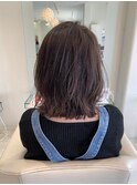 インナーカラーボブ/インナーカラー上品ロブ/小顔カット20代30代