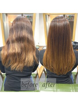 シュクルヘアー(Sucre Hair) 酸性縮毛矯正＊ブリーチあり＊ストレートヘア