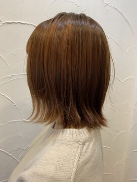 アン(Hair make un) ペールオレンジカラー