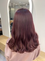 ジーナ 福岡天神(Zina)&nbsp;小顔セミウェットウェーブピンクベージュハイライトカラー