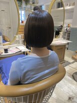 ロンド シャルム 吉祥寺(Lond charme)&nbsp;湿気対策髪質改善縮毛矯正ボブショートショコラアッシュ艶髪