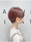 レイヤーマッシュショート20代30代40代50代ブロッサムピンク
