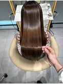 ★斜めバングミディアムヘアグレージュカラーシルキーベージュ★