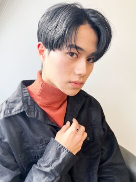 ソア 渋谷(soar) 小顔韓国ヘア/センターパート/メンズパーマ/黒髪/ツーブロック