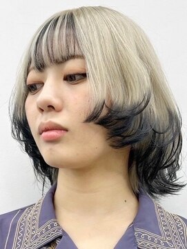 ウィコ 新宿(WICO) white blond×end black [新宿駅/イメチェン/ハッシュカット]
