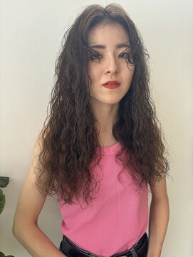 ヘアメイク エイト キリシマ(hair make No.8 kirishima) カーリーヘア ブリーチなしミルクティーミルクティーベージュ