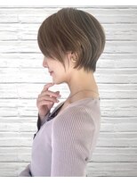 アグ ヘアー ナッツ 秦野店(Agu hair nuts)&nbsp;丸みショート/マロンベージュ/丸みショートボブ/くすみベージュ