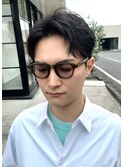 メンズセンターパート