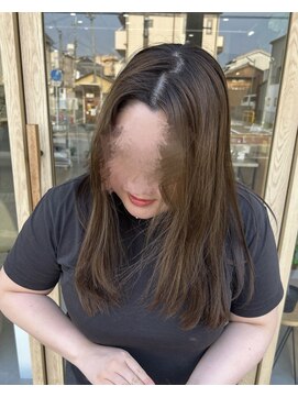 ミリ 奈良店(mm) オリーブベージュ/グレージュ/レイヤーカット/近鉄奈良