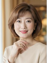 ブロッサム 上尾店(Blossom)&nbsp;◎白髪ぼかし×くびれヘアー◎丸みショートボブ美人