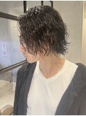 調布波巻きスパイラルパーマツイストスパイラルメンズボブパーマ