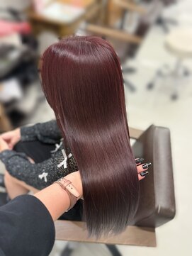 ハピネス 梅田茶屋町店(HAPPINESS) レイヤーカット/韓国ヘア/カシスブラウン/ブリーチなし/髪質改善