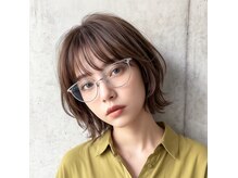 レイヤーボブ/おくれ毛かっと/Wカラー