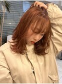 ミディアムレイヤーカット顔周りレイヤーウルフハッシュカット