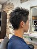 メンズデザイン似合わせカット＋クイックリンパへッドスパ＋眉カット