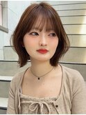 岡田洸太/韓国ボブ/韓国レイヤー/縮毛矯正/ヘーゼルベージュ