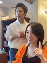ヘアーサロンテン モトアザブ(hair salon Ten motoazabu) ワンホンレイヤー/ミルクティーブロンド/ダークブルー/麻布十番