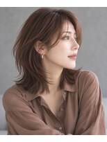 エルコット(elcot) 大人ミディアムレイヤー/明るめカラーで白髪ぼかし/40代50代60代