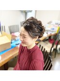 結婚式お呼ばれシニヨンヘア【ヘアアレンジ　立川/立川南】
