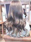 【伸ばしかけ】ネイビーアッシュ
