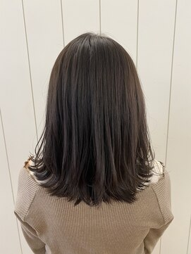 アドラーブル けやき通り店(adorable) 愛されミディアム☆外ハネ切りっぱなしロブ/伸ばしかけに◎