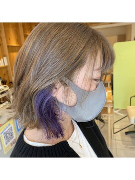 トランス(hair esthetics salon trans) インナーカラーパープル