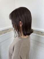 TJ天気予報 1t 津島店 髪質改善水素カラー/外ハネ/ダークブラウン/TJ天気予報