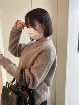 ヘアースタジオゼン アドバンス(hair studio Zen advance)&nbsp;ダークアッシュ×切りっぱなしボブ