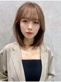 ショコラアッシュヘルシースタイルふんわりカールくびれヘア小顔
