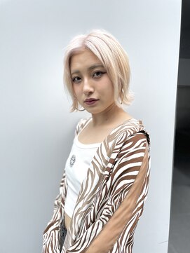 ロンドシェリ 仙台(Lond Cheri) ケアブリーチ ダブルカラー ホワイトベージュ ブリーチ リタッチ