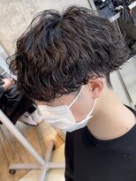 キングオブヘアバイノイズアンドフィフス 京都駅前店(KING of hair by NOISM&fifth)&nbsp;京都メンズパーマメンズカットセンターパートメンズマッシュ緩め