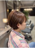 30代40代50代ナチュラル大人可愛いショートボブスタイル