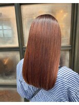 スカイウィズサロンヴィレッジ(Sky with SALON VILLAGE)&nbsp;プラチナ縮毛矯正と髪質改善カラーで作る美髪ミディアム