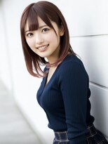 ファクトリーファイブ(Factory5)&nbsp;小顔ボブミディアムピンク20代30代40代くびれミディ韓国ヘア