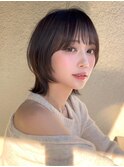 外ハネボブラインボブ切りっぱなしボブヘイリーボブ大人ボブ