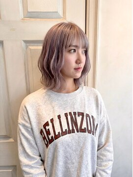 アロマ ヘアー ルーム 新宿店(AROMA hair room) 大人ガーリー/ラベンダーベージュ/髪質改善/ブリーチ/韓国/ 新宿