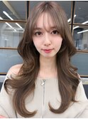 小顔効果◎レイヤーカット髪質改善カラーロングヘア艶髪