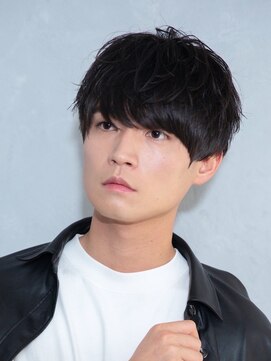 アース 三田南ウッディタウン店(HAIR&MAKE EARTH) 無造作ツーブロックマッシュナチュラル黒髪