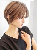 say.ショートボブひし形ショートクールショートミルクティー