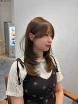 フランチェスカドット(francesca.) オリーブベージュ×ミディアムレイヤー