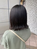 アンプヘアー 六地蔵店(unpeu hair) 切りっぱなしボブ