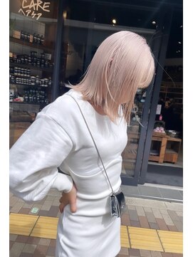 ペレ 渋谷(PELE) R29_ホワイトピンクベージュ ブリーチ2回～