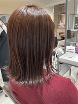 ヘアー ミッション 心斎橋店(hair Mission) 艶ピンクブラウン/外ハネボブ