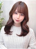 20代30代40代◎韓国ヘアー顔周りレイヤー青髪似合わせカットロブ