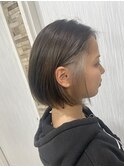 ミニボブ/インナーカラー/グレー