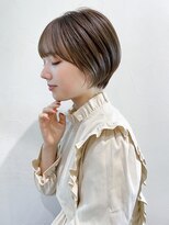 アルバム 新宿(ALBUM SHINJUKU)&nbsp;丸みショート_斜めバンググレージュカラー_49048