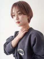 ガーランドツー(Garland 2F)&nbsp;ベージュピンクハンサムマッシュ斜めバングショート