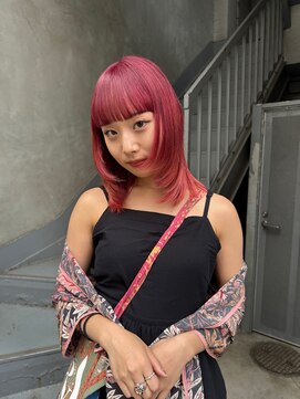 ビビト(bibito) bibito デザインカラー　ピンク　レッドピンク　ブリーチカラー